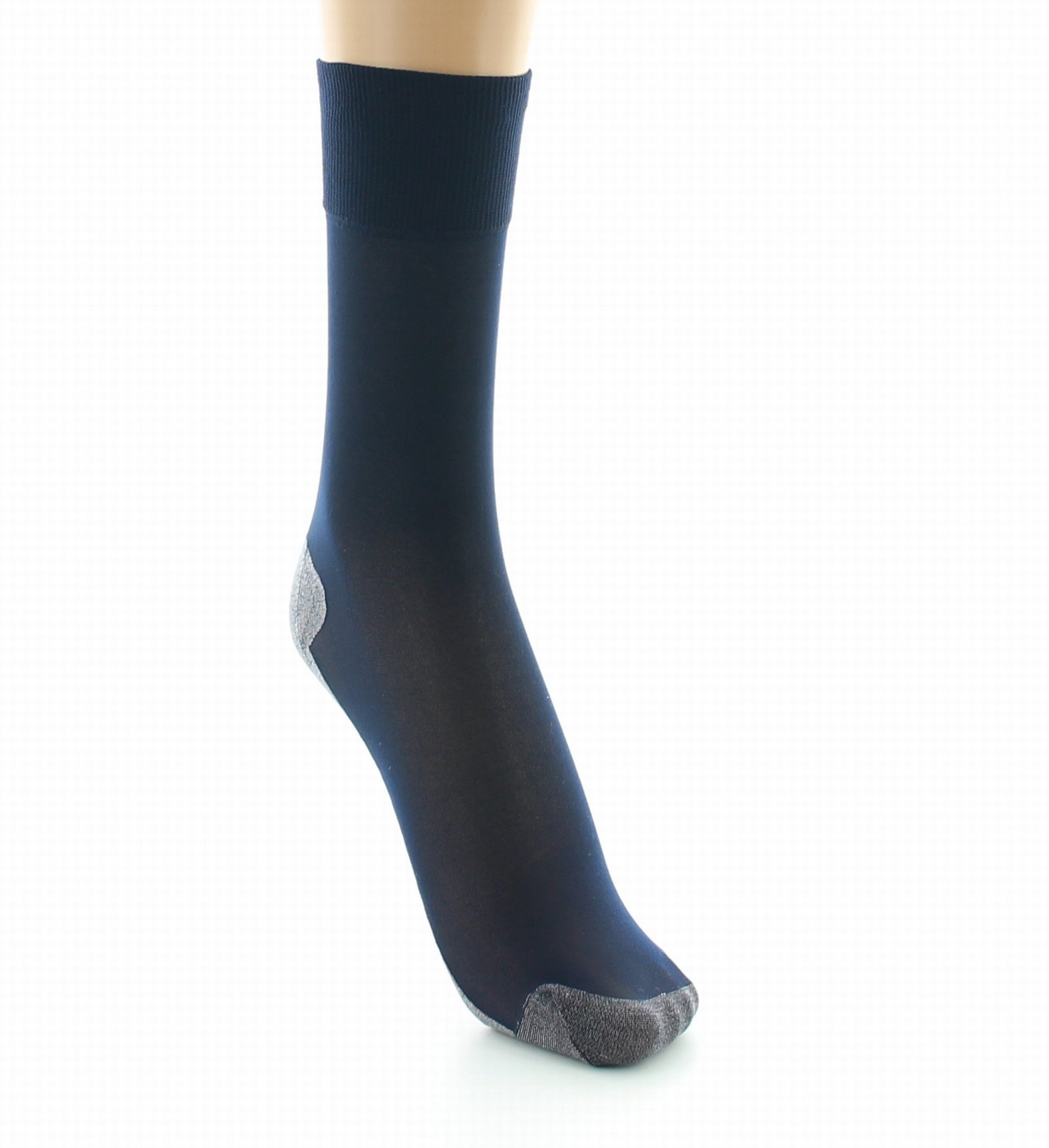 Mi-chaussette Lycra Semelle coton MARINE