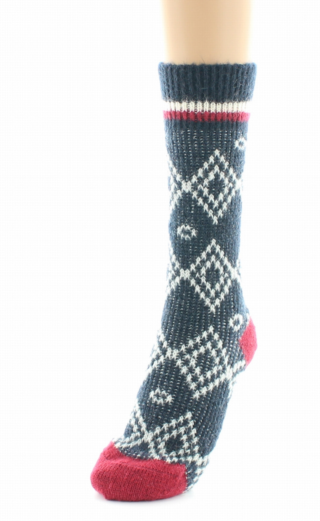 Mi-chaussettes Jacquard Mohair MARINE