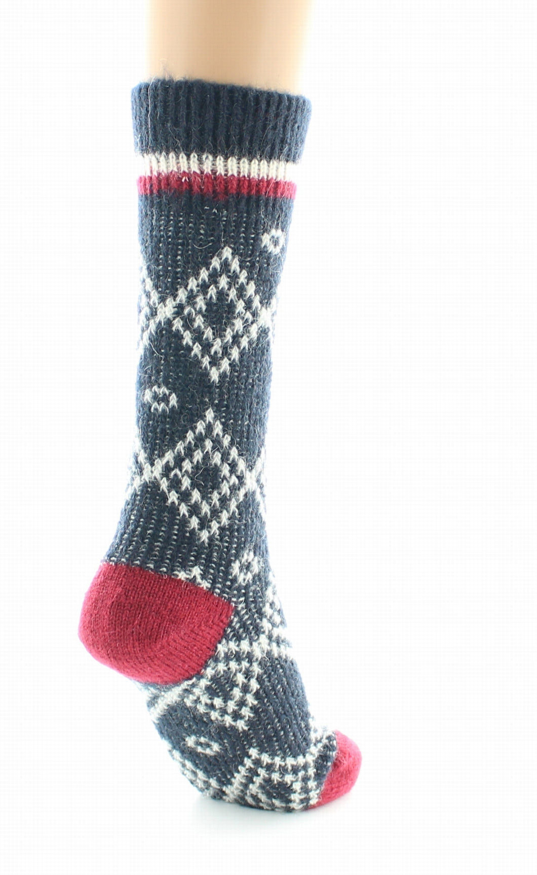 Mi-chaussettes Jacquard Mohair MARINE