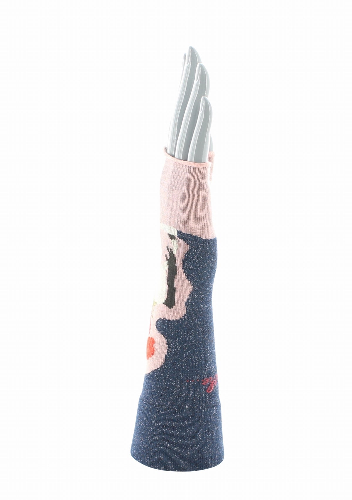 Mitaines femme Berthe Cavalière BLEU NUIT/ROSE