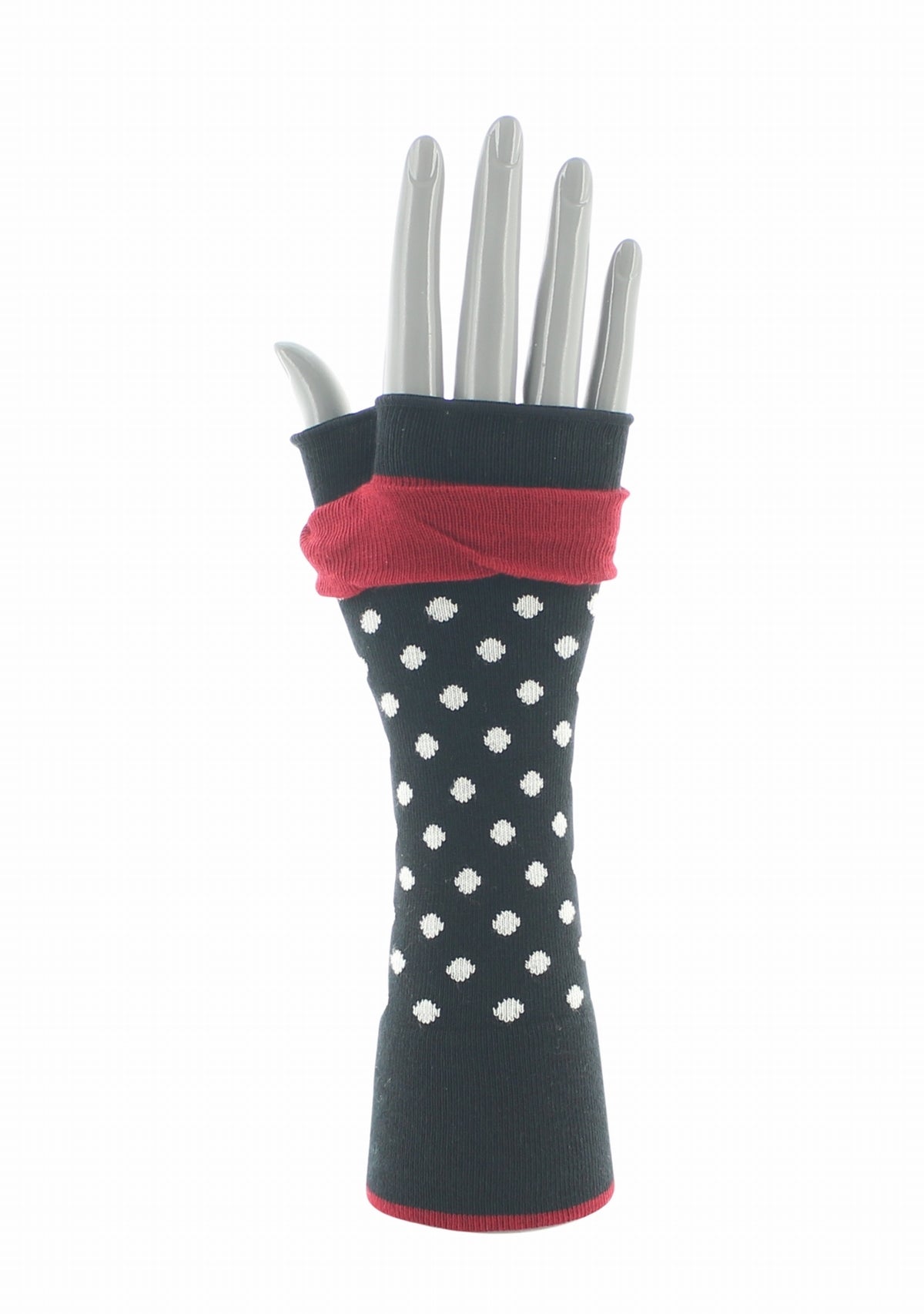 Mitaines femme Berthe Pois NOIR