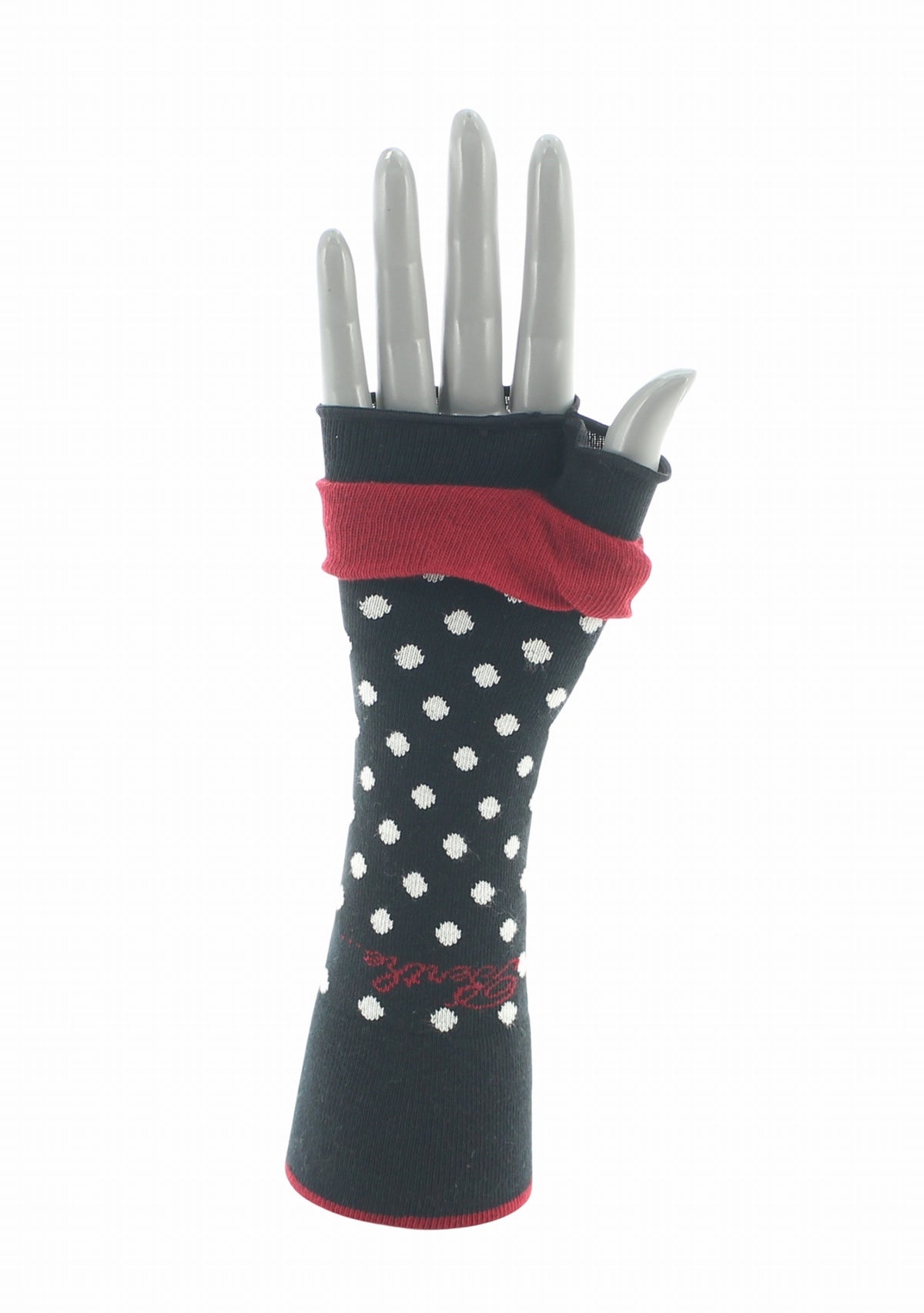 Mitaines femme Berthe Pois NOIR