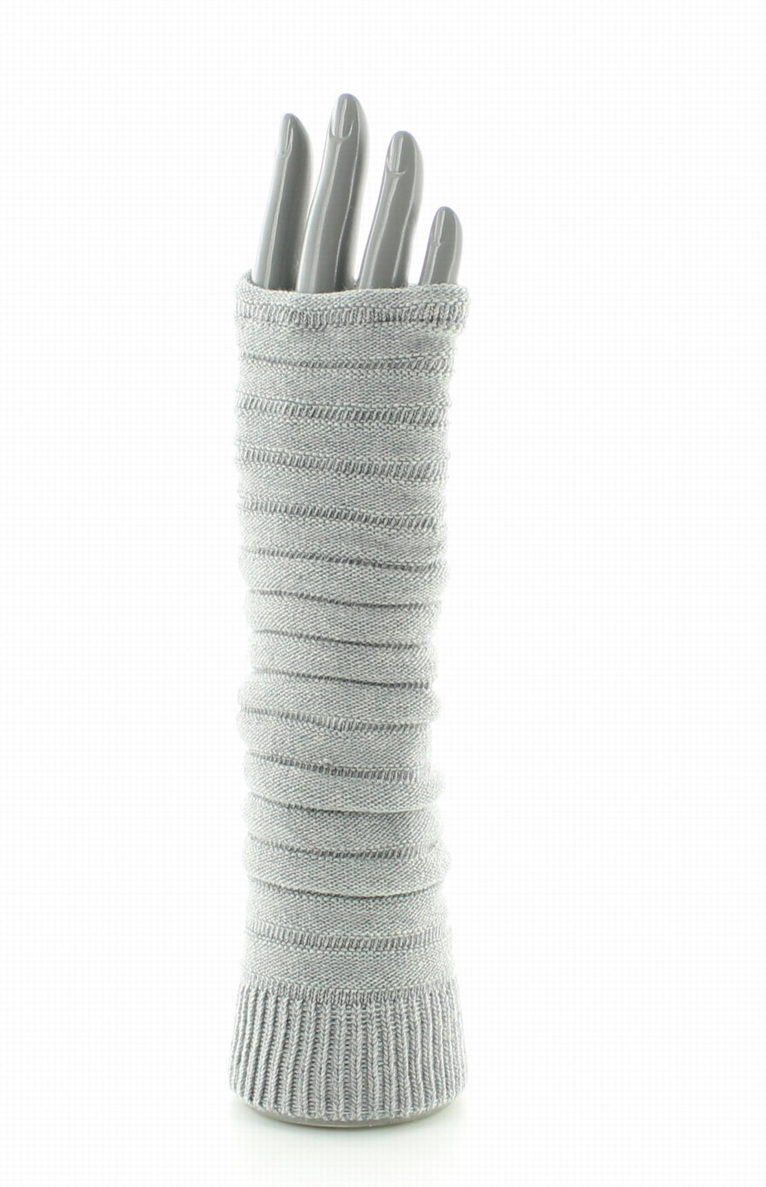 Mitaines Femme Maille Plissée Pur coton Bio GRIS CLAIR