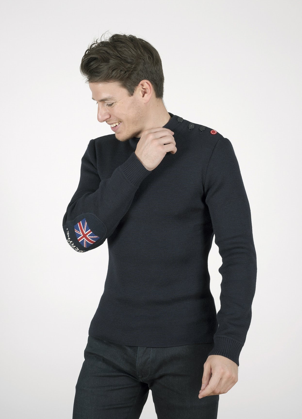 Pull marin Homme God Save Berthe MARINE-IVOIRE