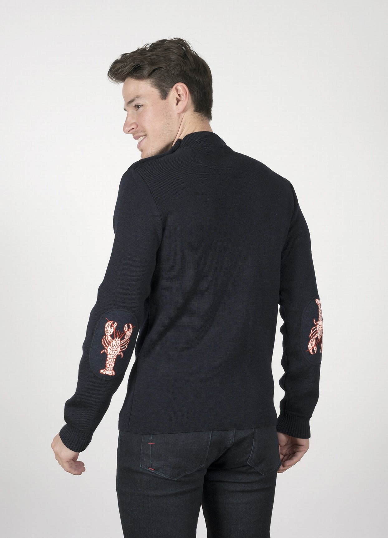 Pull Marin Homme Homard marine dark navy BLEU MARINE