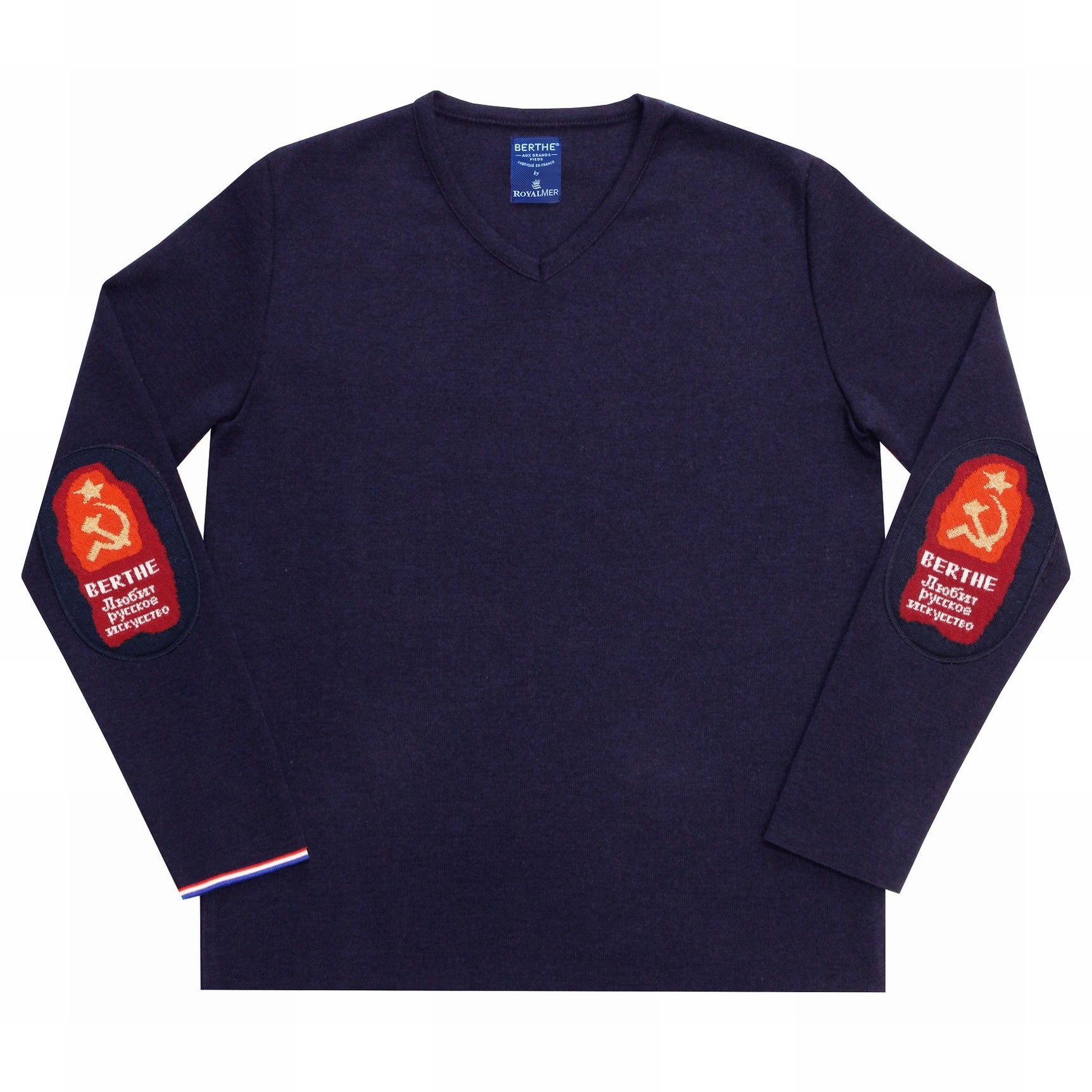 Pull marin Homme Soviet col V MARINE