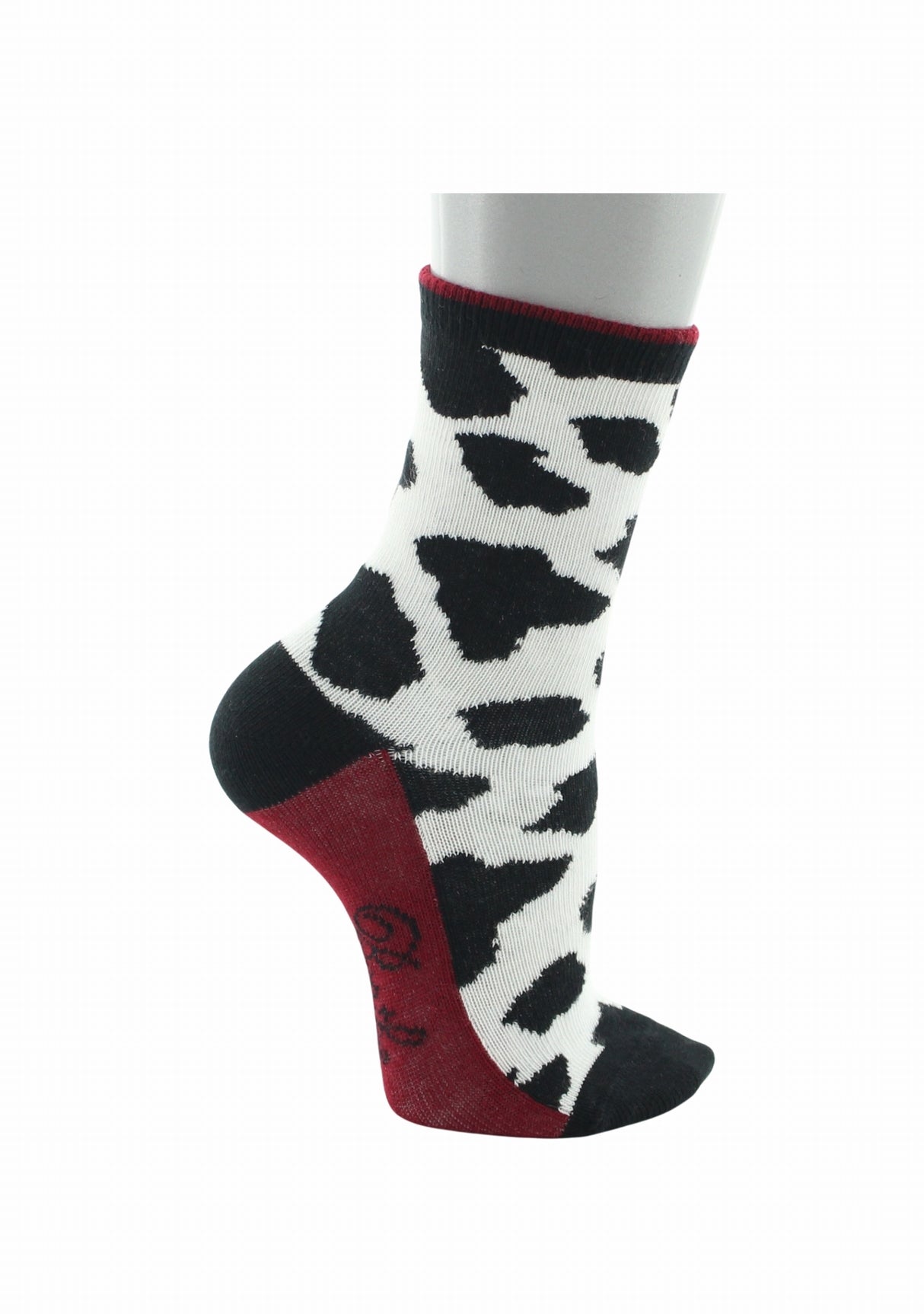 Socquettes bébé coton Berthe Aux Grands Pieds vache noir et blanc NOIR