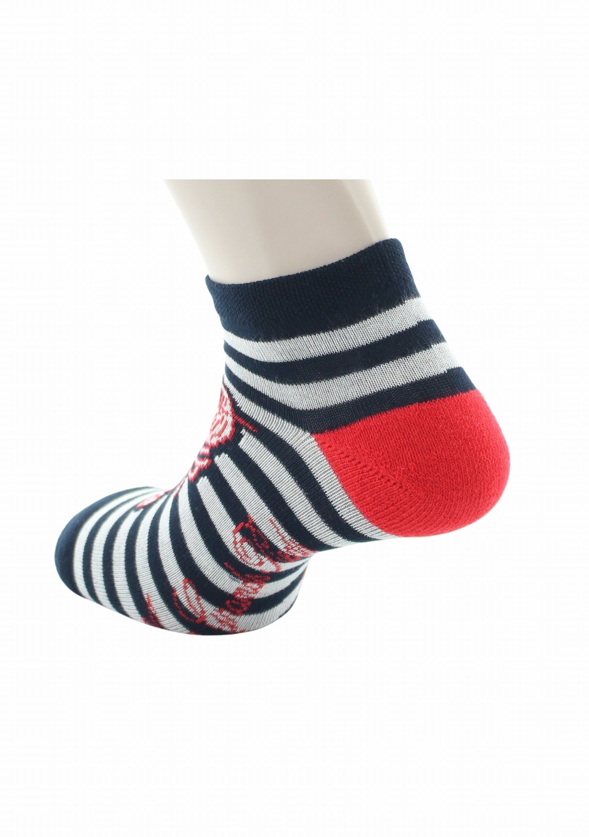 Socquettes coton homme Berthe Aux Grands Pieds homard rayures marine MARINE