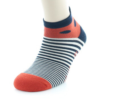 Socquettes de sport Homme Pois et Rayures ORANGE