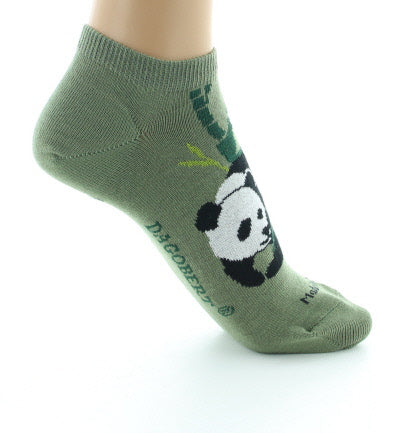 Socquettes Femme Panda Kaki KAKI