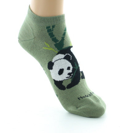 Socquettes Femme Panda Kaki KAKI