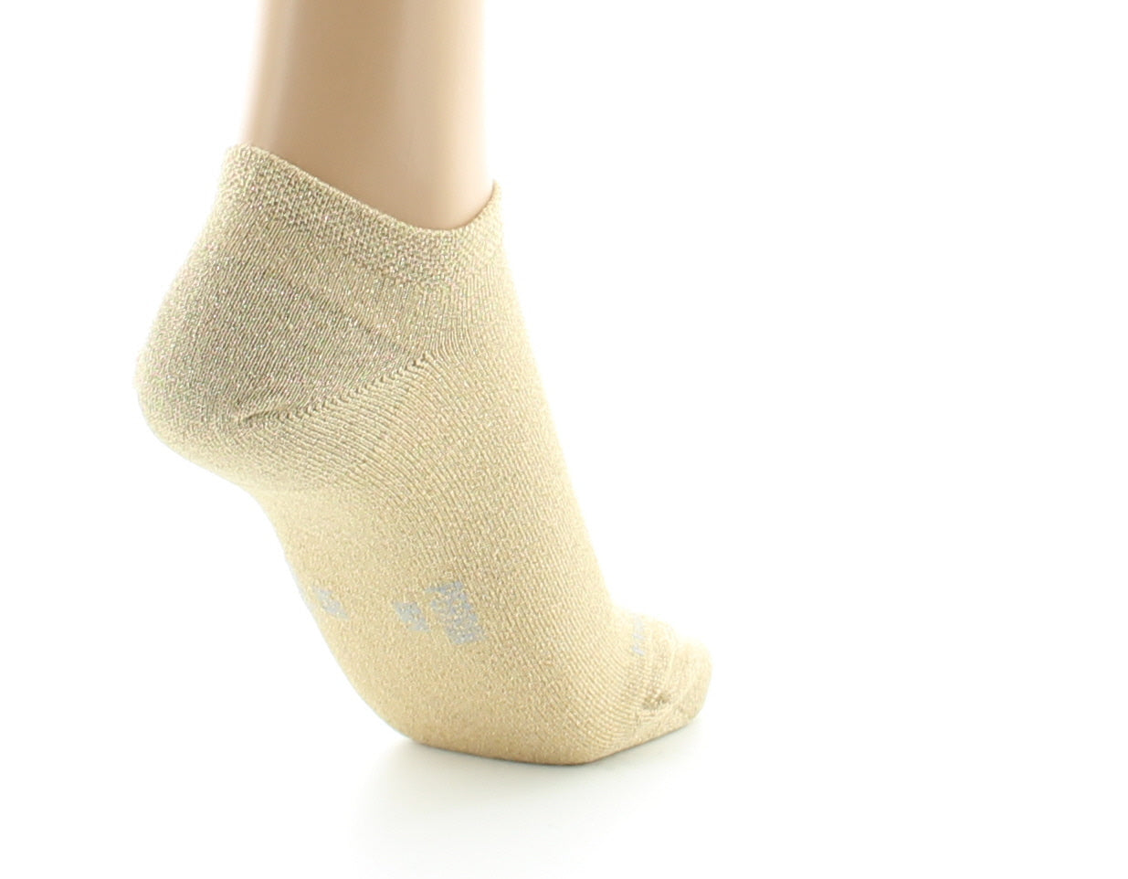 Socquettes invisibles femme en coton et lurex SABLE-DORE